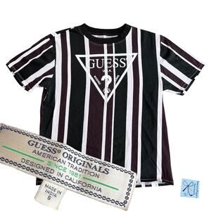 Guess Originals Striped 100% Cotton T-Shirt Men's Sz S